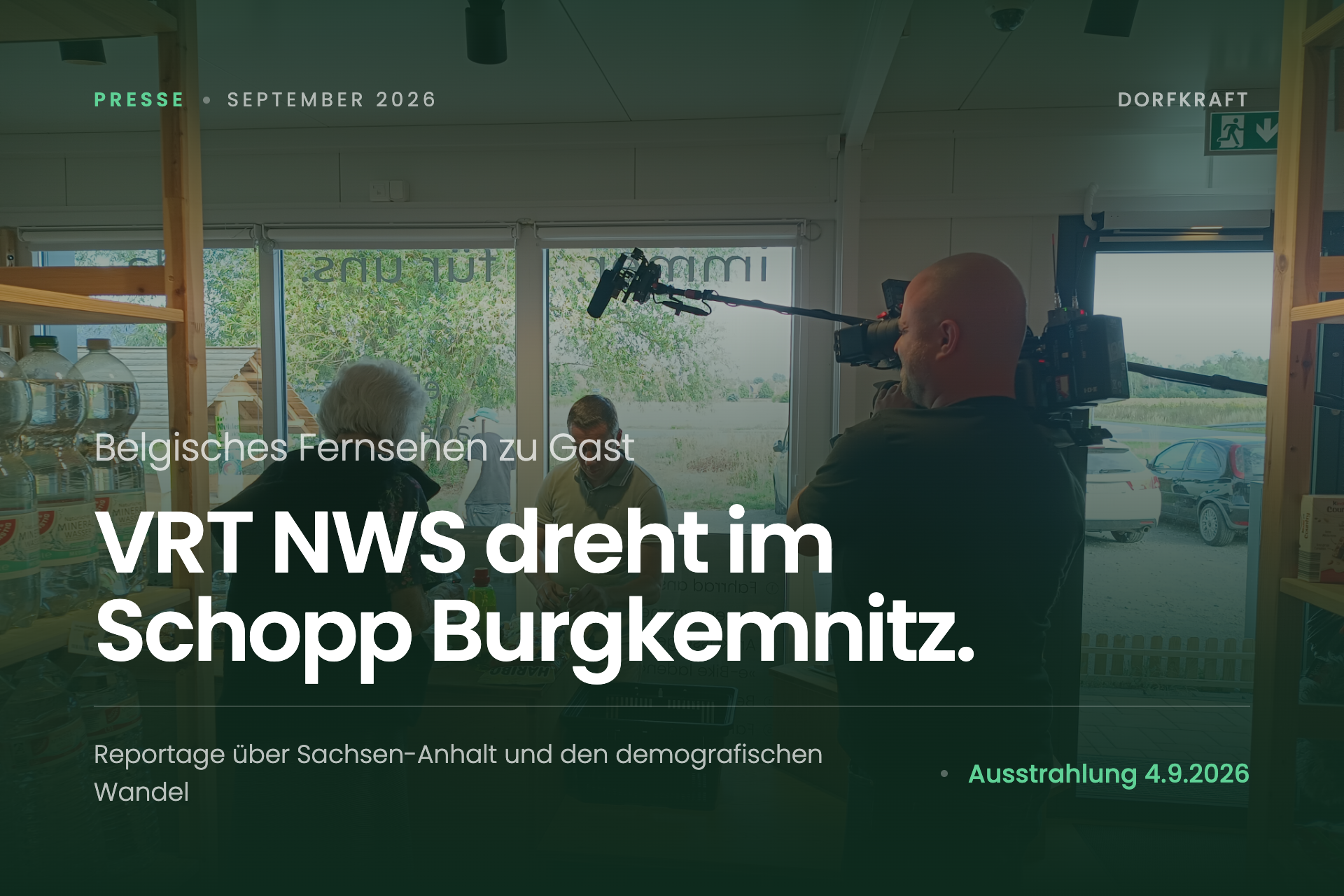Belgisches Fernsehen zu Gast in Burgkemnitz: VRT NWS dreht über Unser Schopp